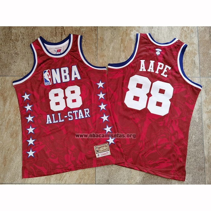 Camiseta All Star 1988 AAPE x Mitchell & Ness Rojo